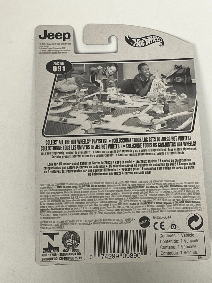 Hot Wheels 2002 He-Man Series #91 '41 Willys Coupe Black A28 - Image 2 of 2