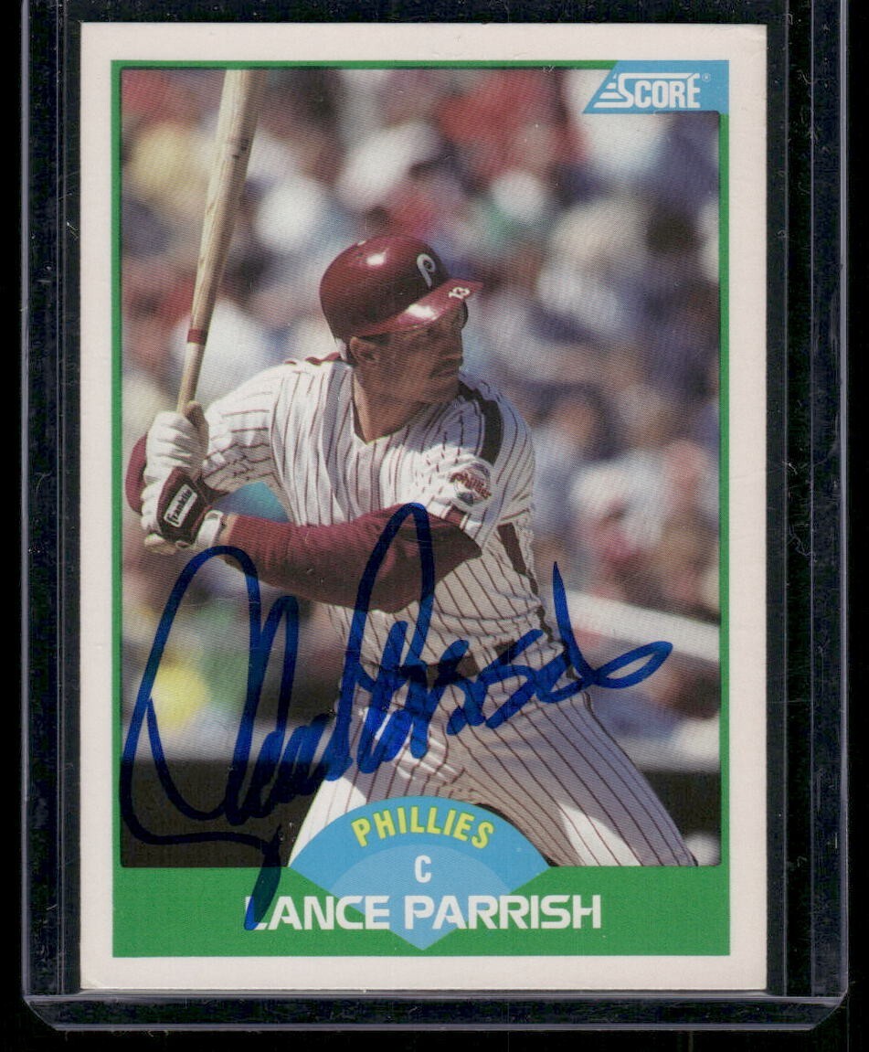 Lance Parrish 1989 Score  In Person on Card Auto Autograph #95
