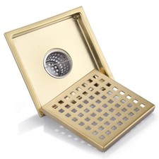 4.5 in Floor Drain with Square Stainless Steel Screw-Tite Strainer