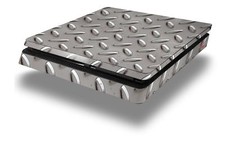 Skin for PS4 Slim Diamond Plate Metal 02 Playstation 4 Console