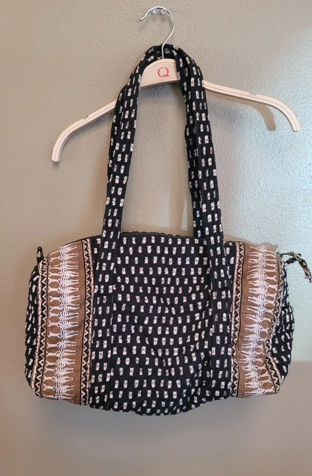 RARE Vera Bradley ZEBRAS Print Duffle Bag Multi-Color Neutral RETIRED Animal