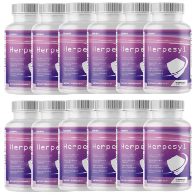 Herpesyl Advanced Defense Formula Dietary Supplement - 12 Bottles 