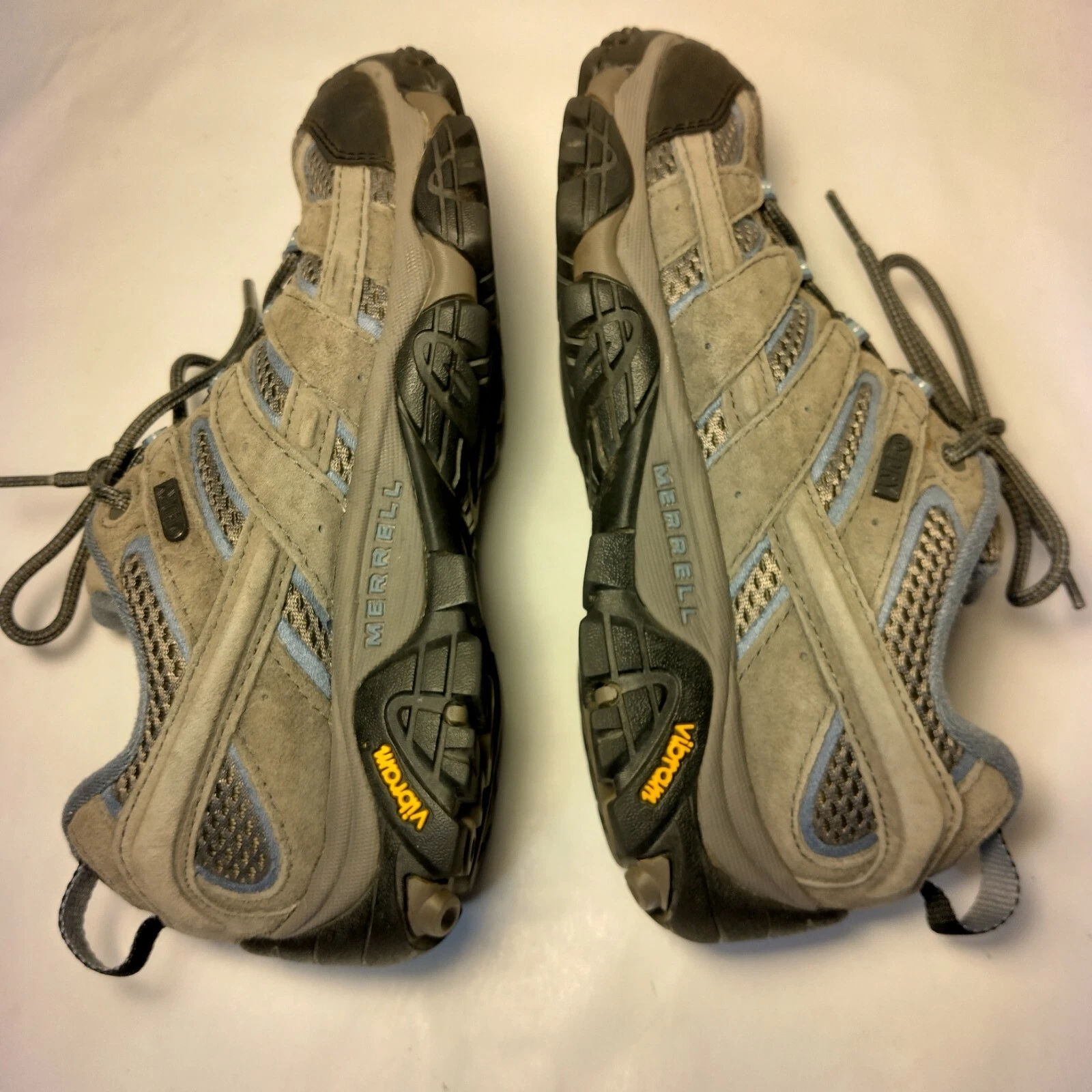 merrell moab mesh hiking comfort work vibram lace up shoes