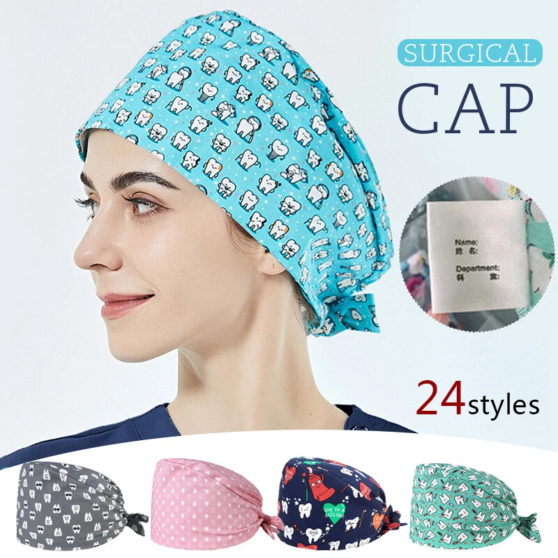 Unisex Nurse Doctor Surgical Cap Odontology Hat Scrub Medical Clinic Dentist - Image 2 of 4