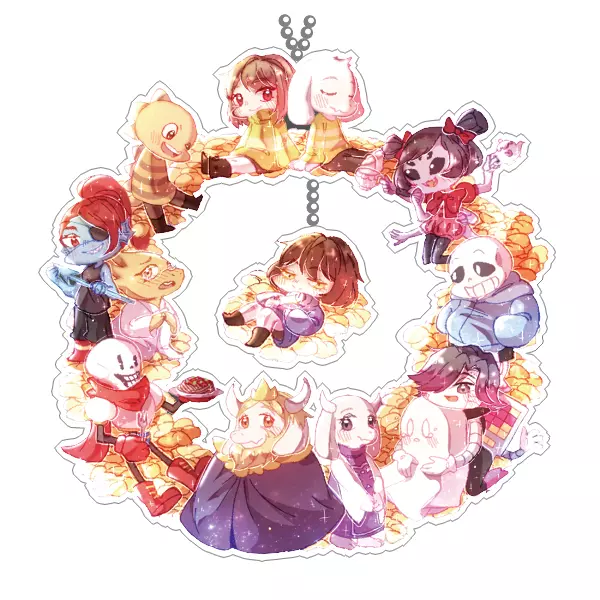 UNDERTALE MONSTERS - Undertale 10 pcs. Pendant Keychain Necklace New  Characters