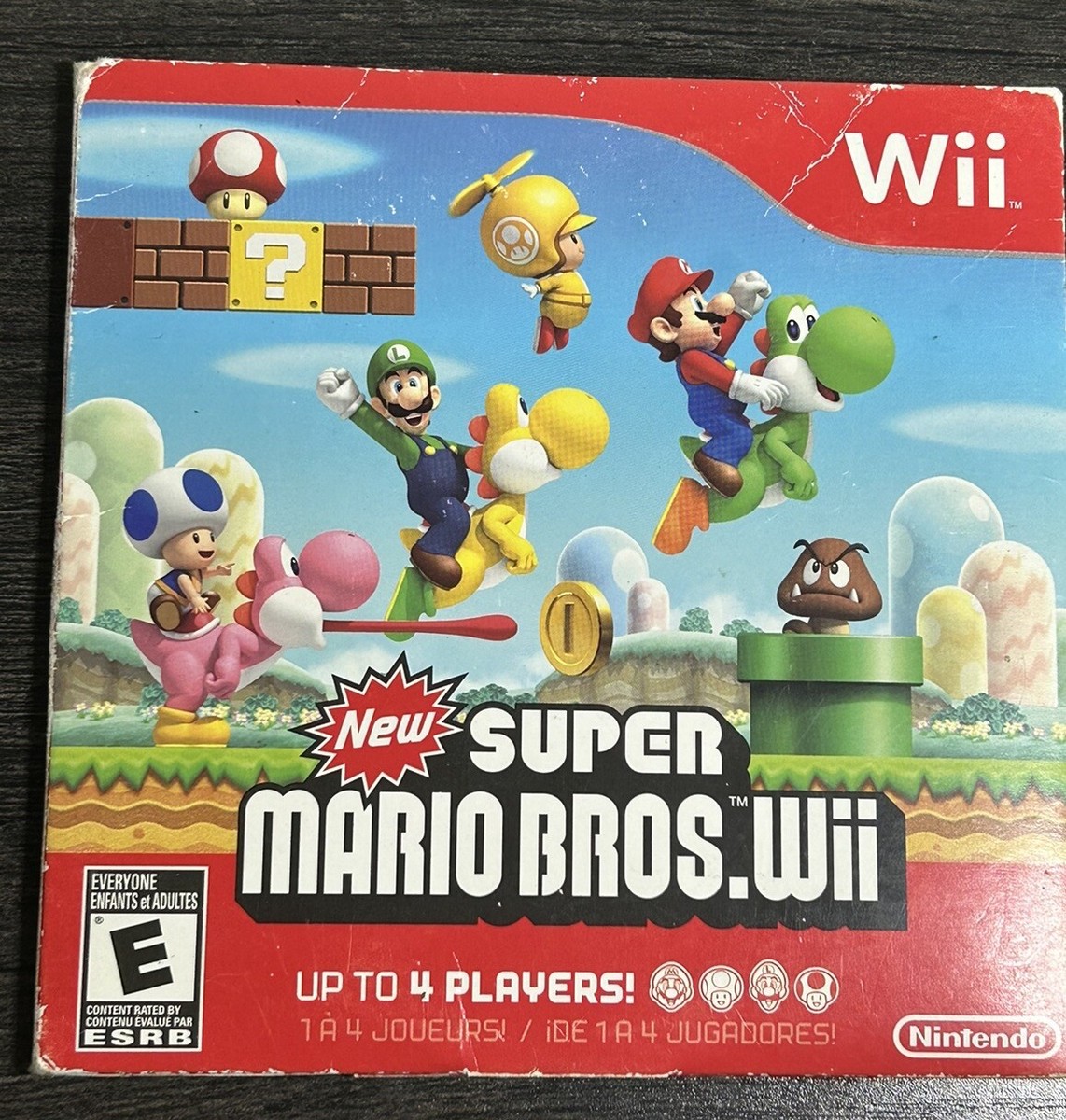 New Super Mario Bros Video Game (Nintendo Wii, 2009)Cardboard