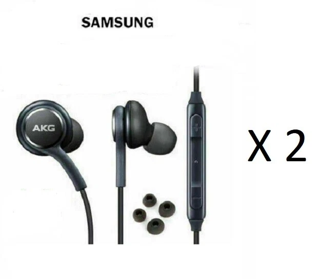 2 x Samsung AKG EO IG955 Black Earphones In Ear Headsets for S9 S8 Note 8