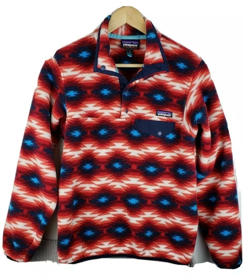 Patagonia aztec fleece pullover Clearance