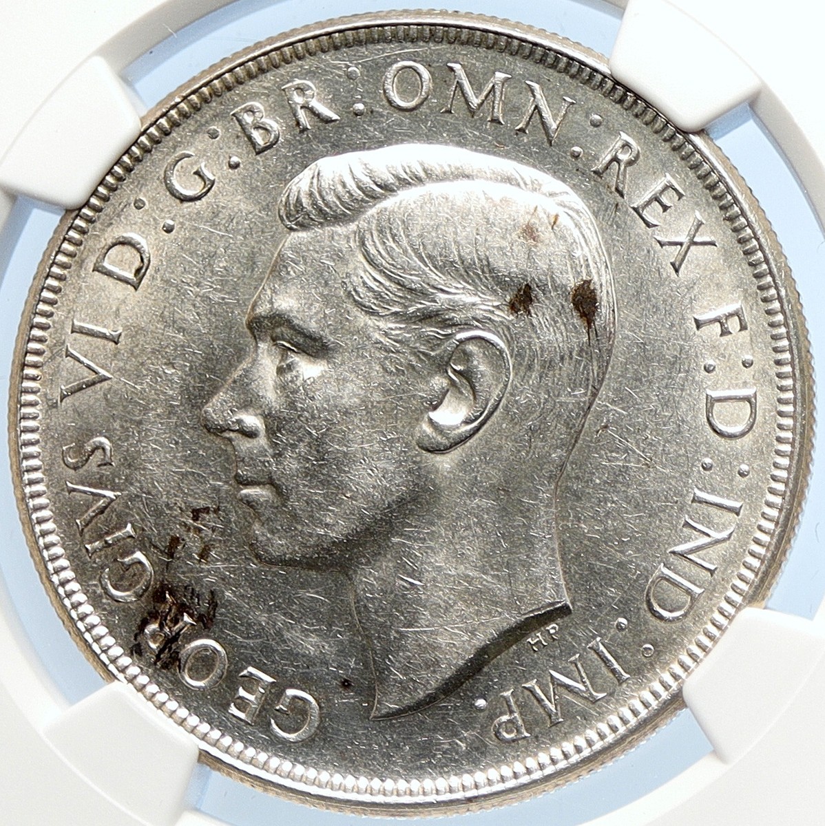1937 AUSTRALIA Great Britain UK King George VI OLD SILVER CROWN