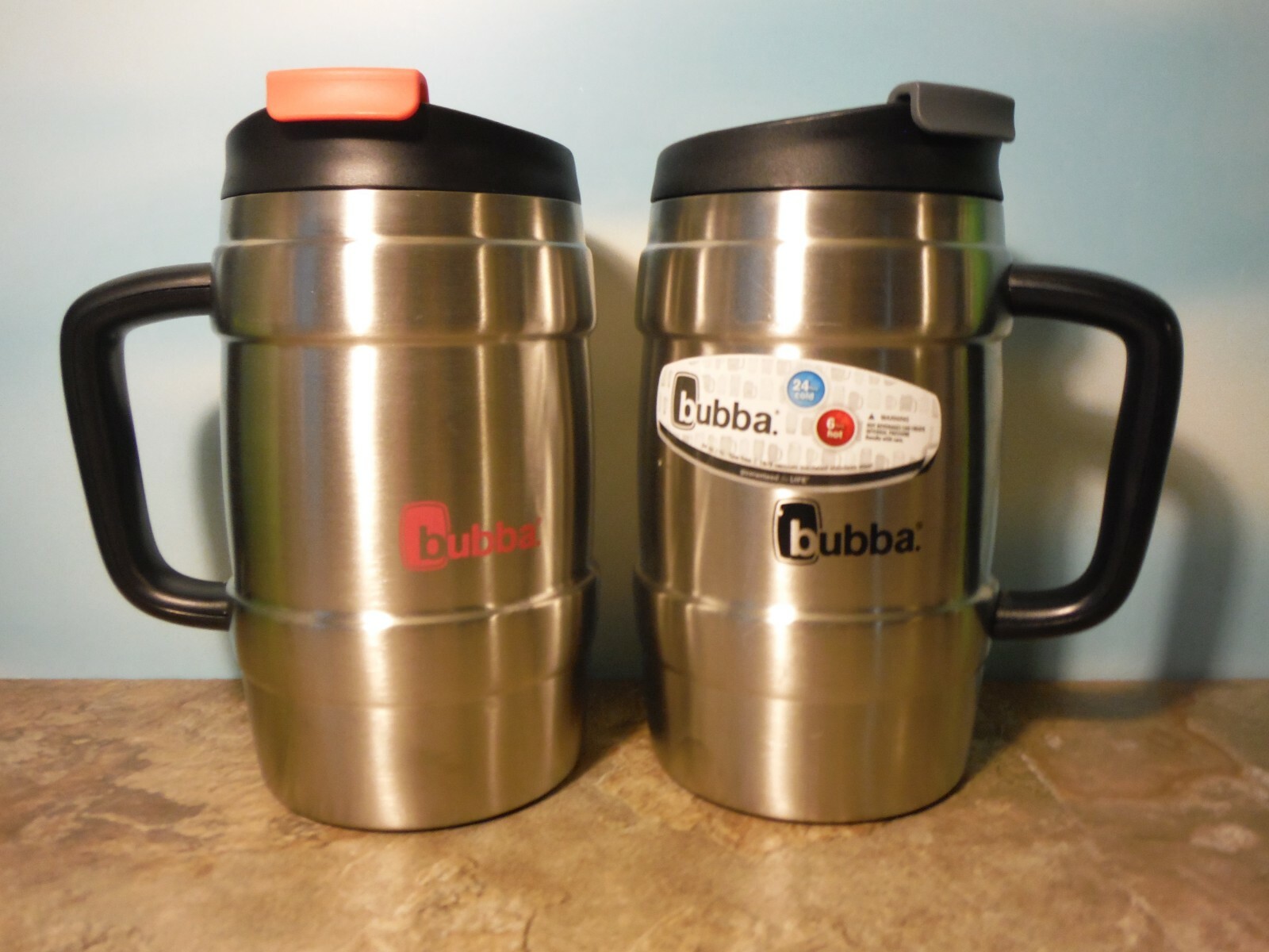 Bubba 34 Oz Stainless Steel Travel Mugs In Gray Pink Set New For Sale Online