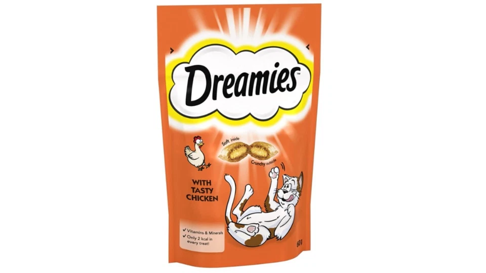 Dreamies Cat Treats With Tasty Chicken,Irresistable Catnip,Delicious Cheese 60g - Image 3 of 4
