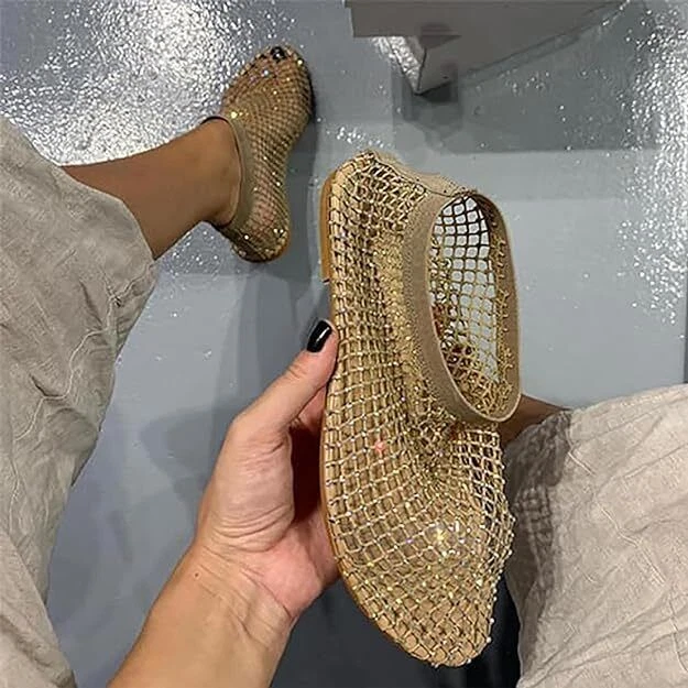 Sparkle slip on sandals sale