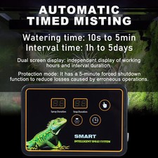 Reptile Smart Misting System Intelligent Spray System 2pcs Spray Nozzles Q0R6