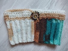 Fascia per capelli donna fatta a mano all'uncinetto in acrilico