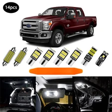 14x White LED Interior Map Dome Lights Bulbs Package Kit for 1999-2016 Ford F250