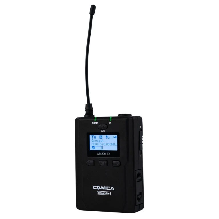 Dual-Transmitter Lavalier Microphone Kit 2x Transmitters x1 Receiver - Comica - Image 3 of 4