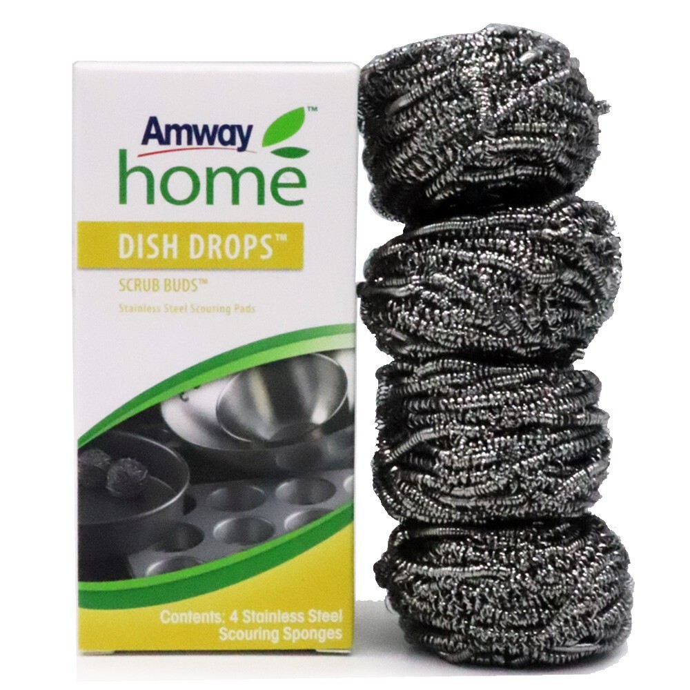 8 pcs AMWAY Home Dish Drops Cleaner Scrub Buds Scouring Pads 