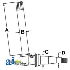 Compatible With John Deere SPINDLE LH/RH AR67416 2640 (SN -340999),2630 (HI-KNE