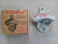 Vintage Starr X "Open Bottle Here" Bottle Opener Wall Mount w/ Box Made In USA