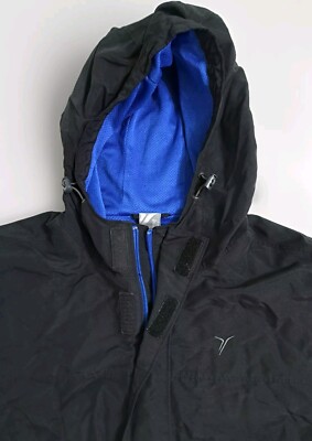 Old Navy Active Rain Jacket Nylon Men's XL Black Full Zip Hooded