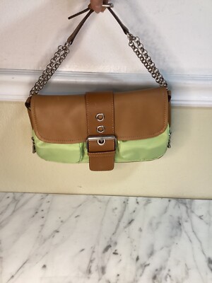 Bogner Shoulder Bag Nylon Leather Chains Never Used