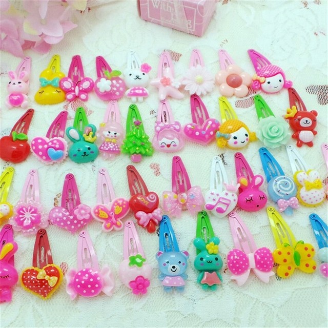 20pcs Hair Clips Cute Mixed Color Assorted Baby Kids Girls Hair