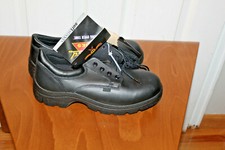 THOROGOOD BLACK LEATHER WOMEN'S SHOES SZ 8 OIL & SLIP RESISTING NWOB MADE IN USA