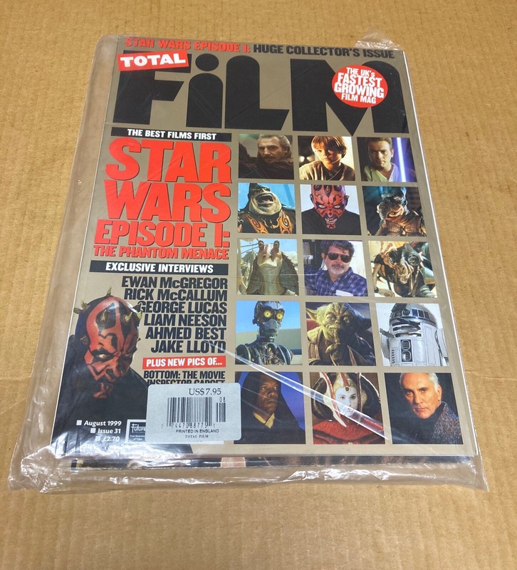 UK Total FILM Magazine * #31 * 1999 Star Wars Episode 1 Zeta Jones NEW & SEALED