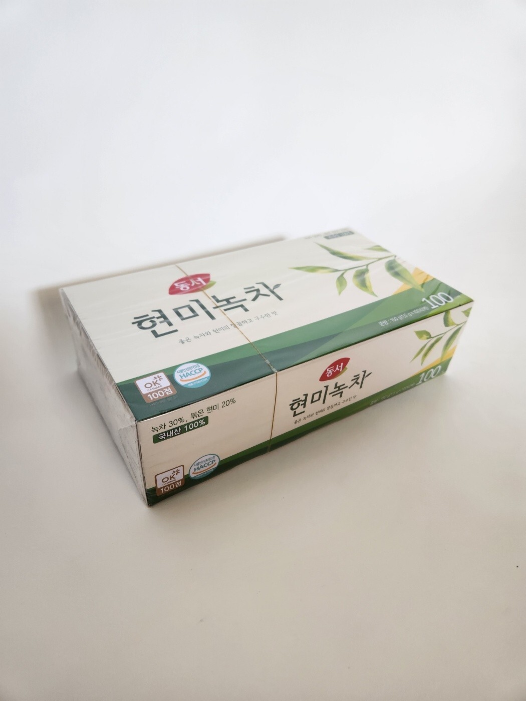 Korean Dong Suh Brown Rice Green Tea 100T Bags Deep Taste & Aroma Longer Flavor
