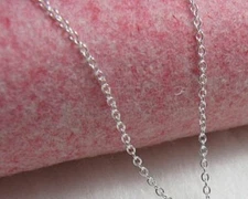 "O" Cable Chain Necklace -- Sterling Silver -- 16" to 30" -- Made in Italy  [YD]