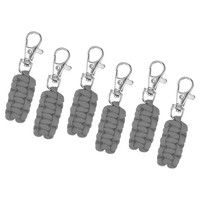 6Er Pack Paracord ReißVerschlusszüGe FüR RucksäCke, Grau