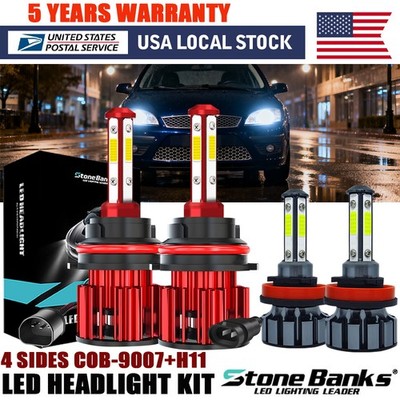 For Ford Focus 2005 2006 2007 High/Low Beam LED Headlight Fog Light Bulbs 6000k