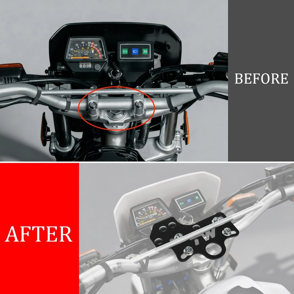 For 1987-2026 YAMAHA TW200 FRONT Auxiliary Shelf Dash Bare Panel ALUMINUM BLACK - Image 2 of 4