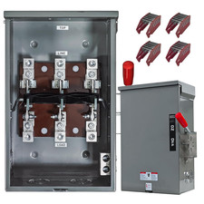 3P 200A Generator Transfer Switch,Upgraded Heavy Duty 48000W Manual Transfer Swi