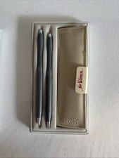 Vintage Cross Century Gray Silver 2101 Ballpoint Pen Pencil Box Set USA CIN