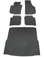 Gummi FußMatten Kofferraumwanne FüR Skoda Superb 2 Kombi 2009- Set Gummimatten
