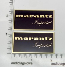 Marantz Imperial Speaker Badge Custom Made Gold Aluminum PAIR Self Stick