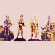 WWII British Infantry Resin Figures 1/35 Scale Soldier Miniature Model Set