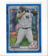 2020 Bowman Chrome Draft Sapphire #BD151 Jasson Dominguez Rookie Yankees
