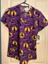 NEW W/TAGS Halloween Witch Scrub Top GT Performance Soft Ladies Size Med