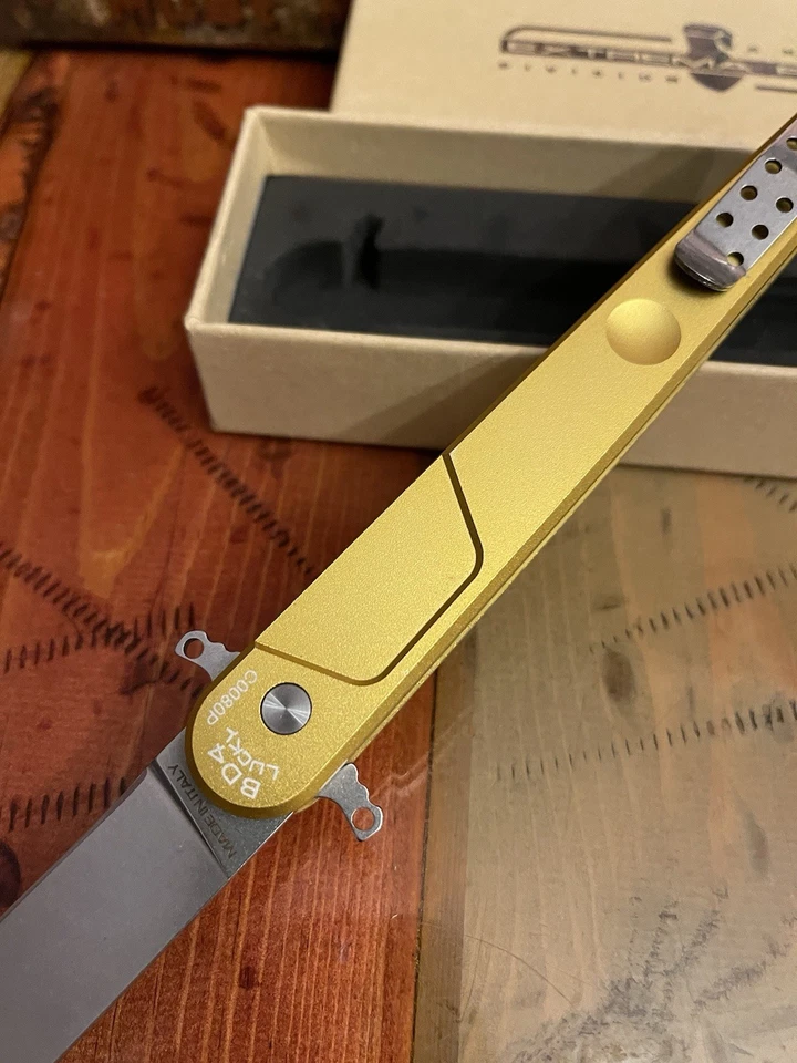 Navaja de bolsillo Extrema Ratio BD4 Lucky Stiletto Dagger Bohler N690 bronceada Foto 4 de 4