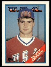 Scott Servais *ROOKIE CARD* (XRC) 1988 Topps Traded #106T. rookie card picture