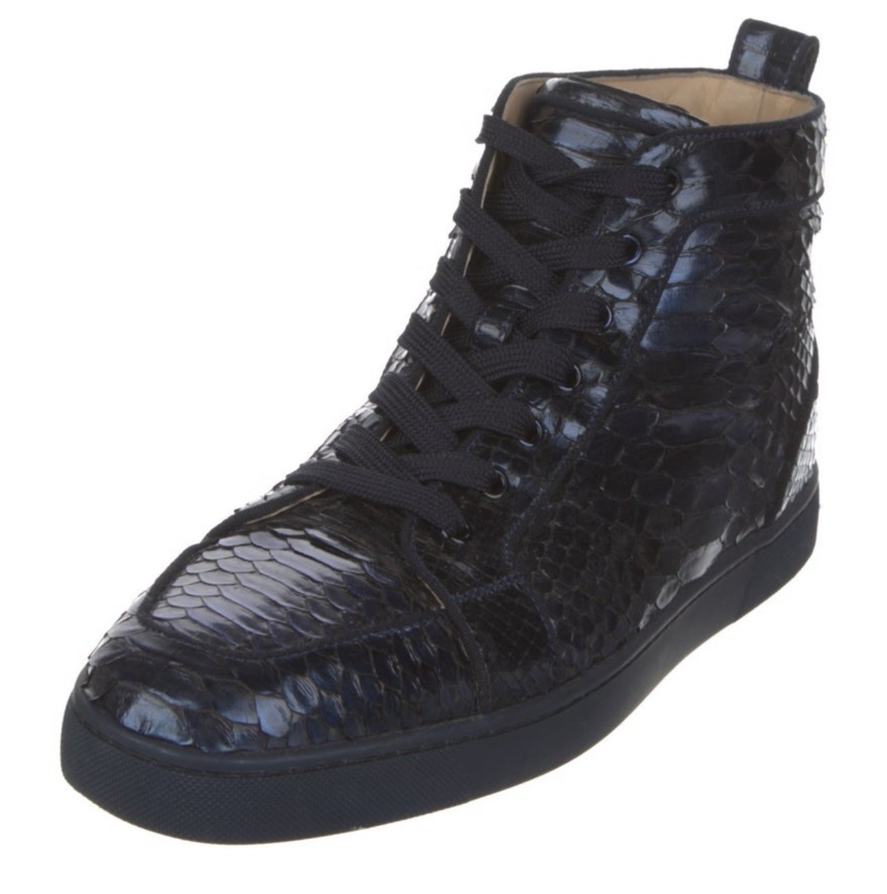 LOUBOUTIN RANTUS ORLATO FLAT PYTHON BLUE NAVY SNE… - image 2