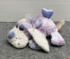 Dan Dee Valentine's Purple 7" Dog Plush Stuffed Animal Laying