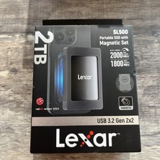 NEW 2TB Lexar SL500 Portable SSD Magnetic Set USB-C 3.2 Gen 2x2 - (SEALED)