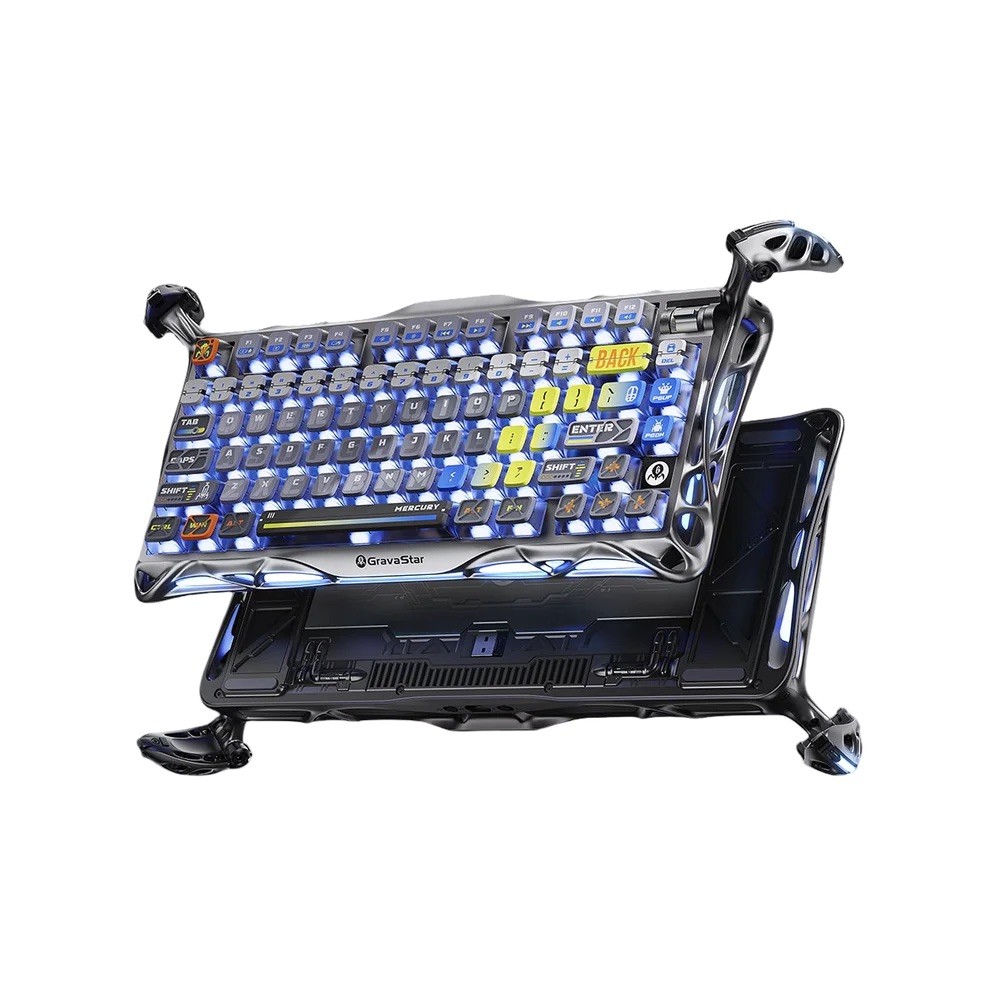 GravaStar Mercury K1 Pro Mechanische Tastatur Wireless - QWERTY US Interstellar