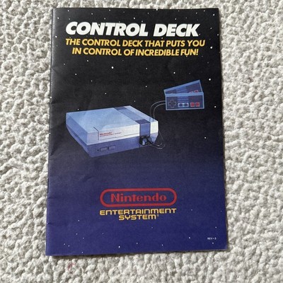 NES Control Deck Rev-2 NES Nintendo System Console Instruction Manual Only