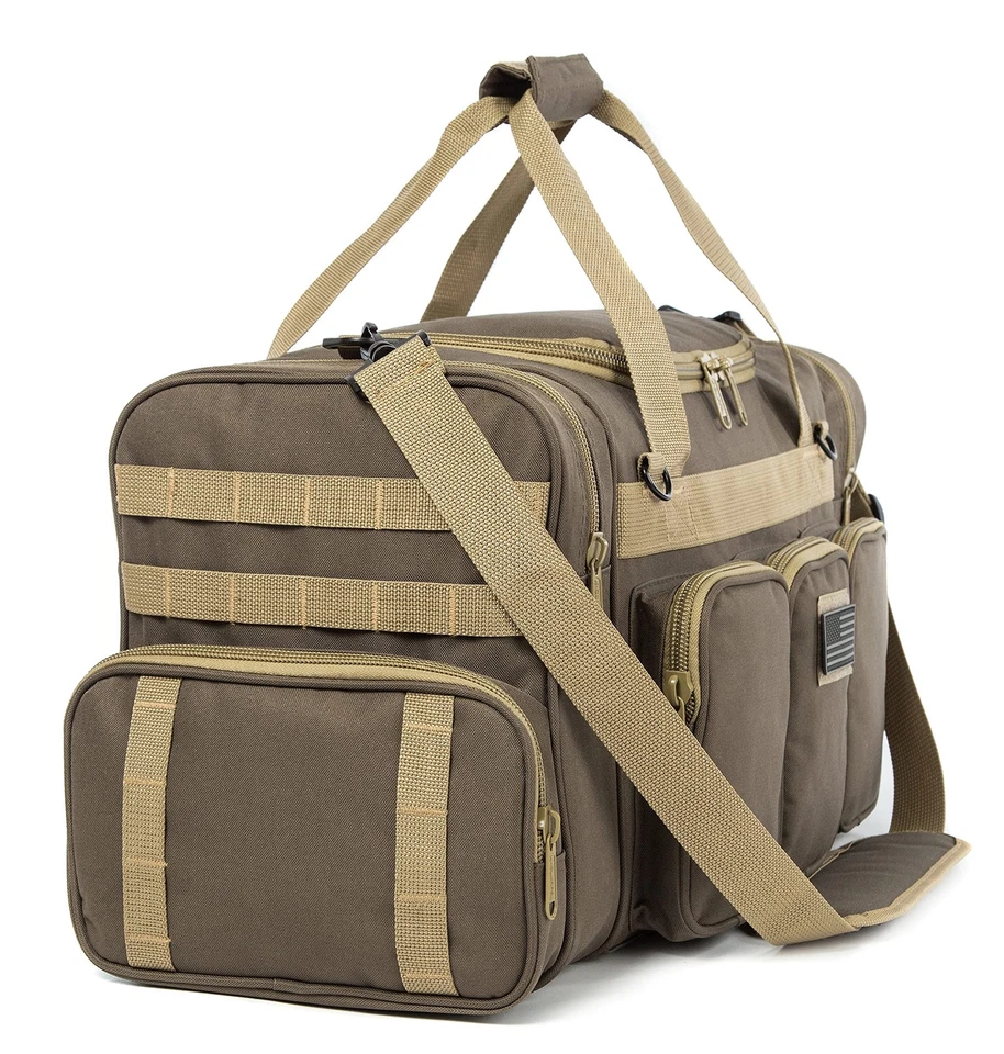 Tactical Duffel Bag Military Molle Gear Travel Gym Sports Lockable Zippers US... Foto 3 de 4
