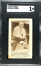1922 Wm. Paterson John J. Mcgraw #40 SGC 1