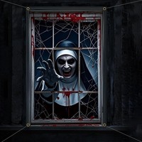 Horror Halloween Banner Deko Nonne Geist Zombie 120X80Cm Gruselige Deko Spukhaus
